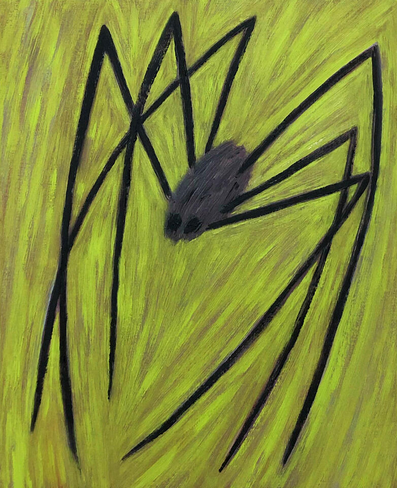 Hallitsija (Ruler), oil on plywood, 32 x 26 cm